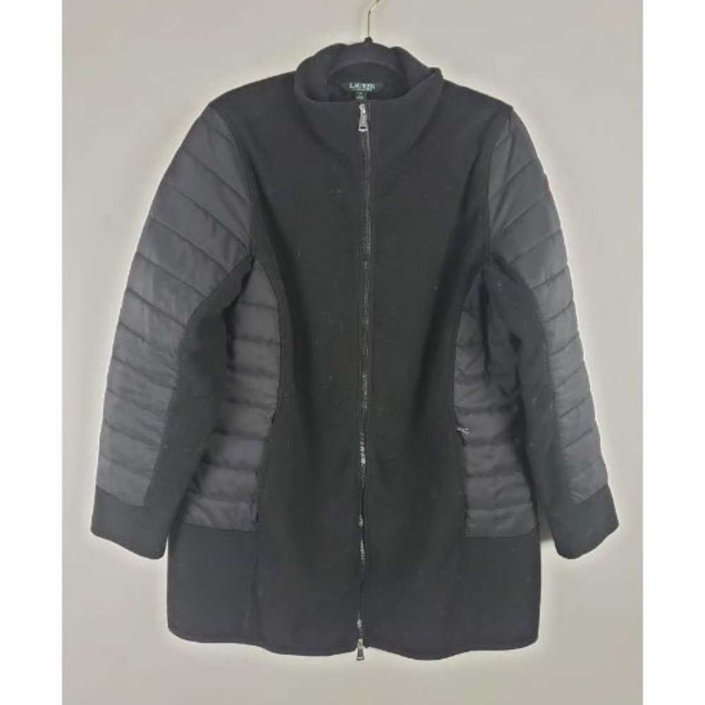 Lauren Ralph Lauren Quilted Fleece Long Jacket